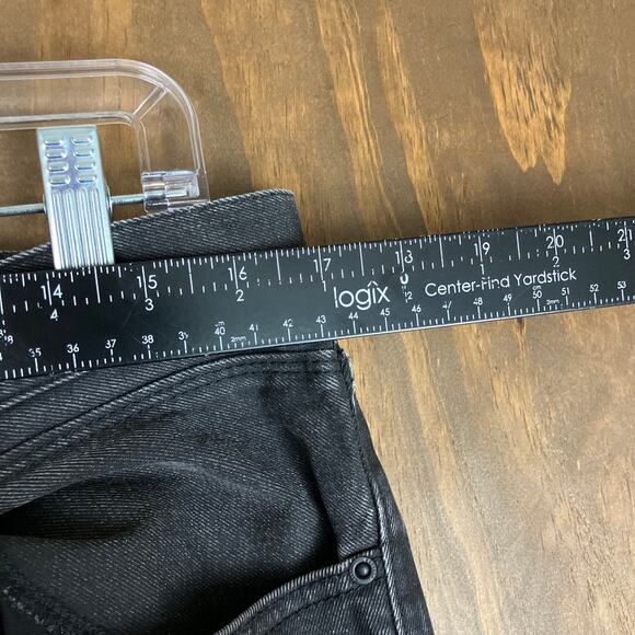 Express Mens Jeans Black Denim Rocco Slim Fit Skinny Leg Stretch 32x34 - Picture 7 of 12